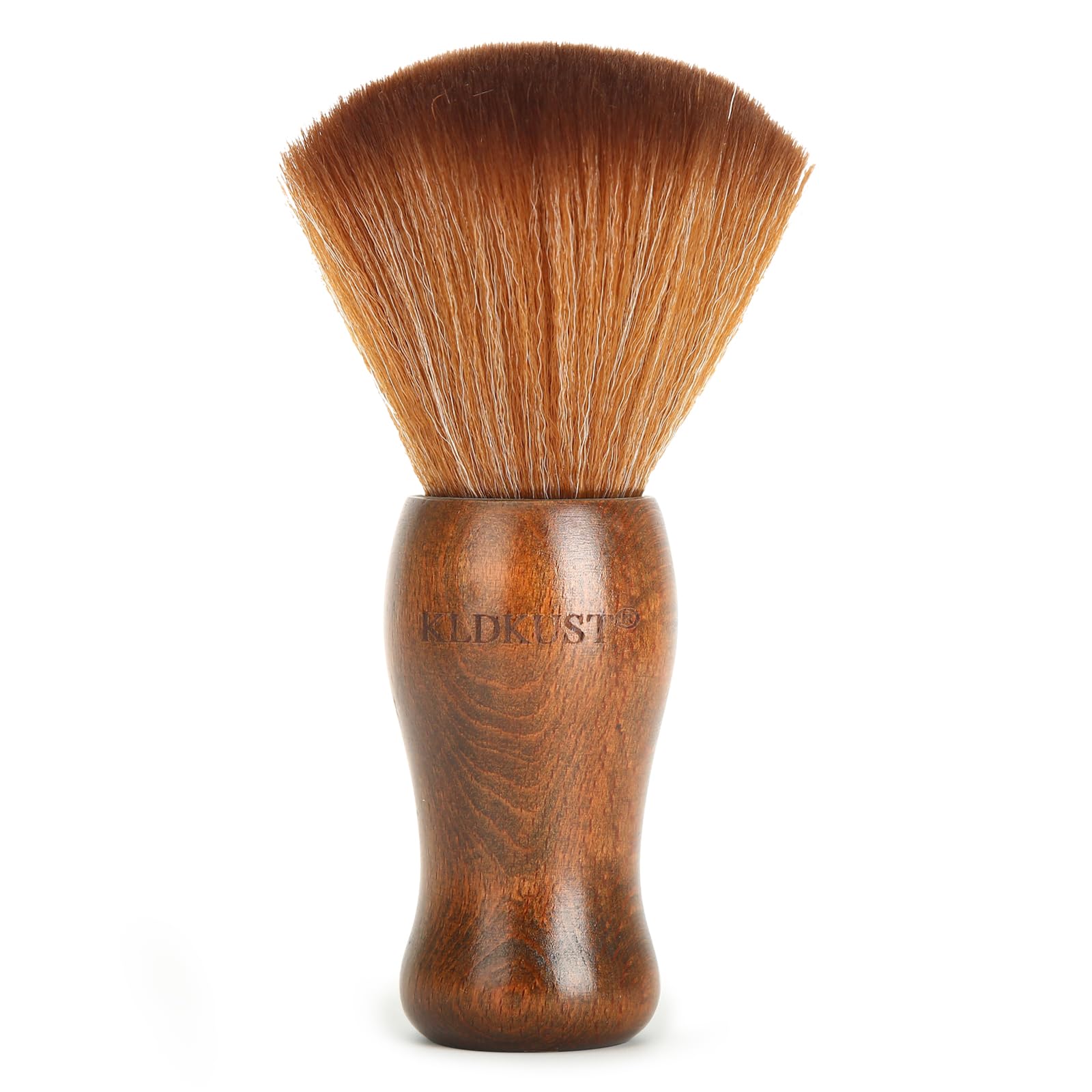 KLDKUST Large Neck Hair Duster Brush Soft Barber Face Cleaning Hairbrush Nylon Hair Wooden Handle Cutting Kits